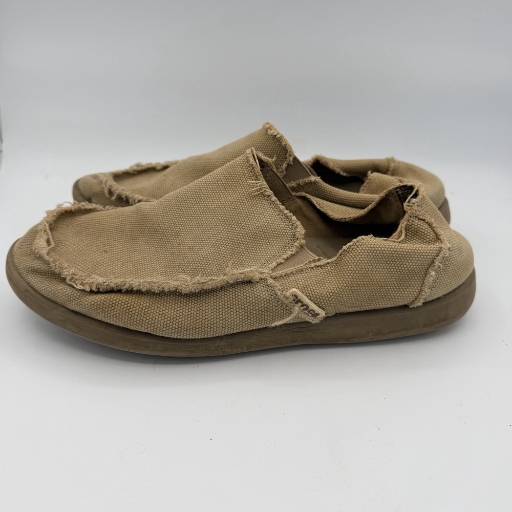 Crocs Santa Cruz Men's Khaki Canvas Loafers 9
